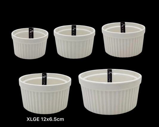 bulk 36 Xlarge New Bone China Ramekln 12x6cm V637-KIT32843