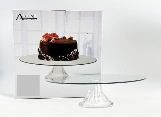 Glass Round Cake Stand 30cm V637-KIT33979