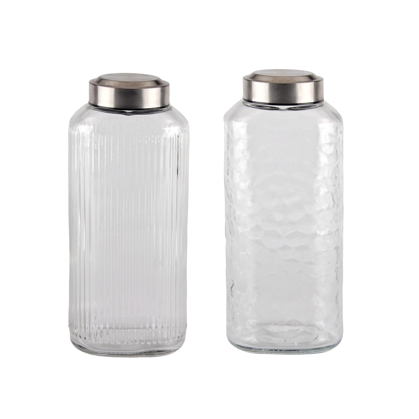bulk 12 Glass Bottle w Metal Screw Lid 1.3Lt Assort 10x25cm V637-KIT38464