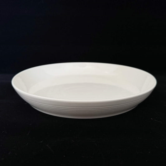 bulk 24 White Fine Bone China Embossed Side Plate 21cm V637-TAB37072