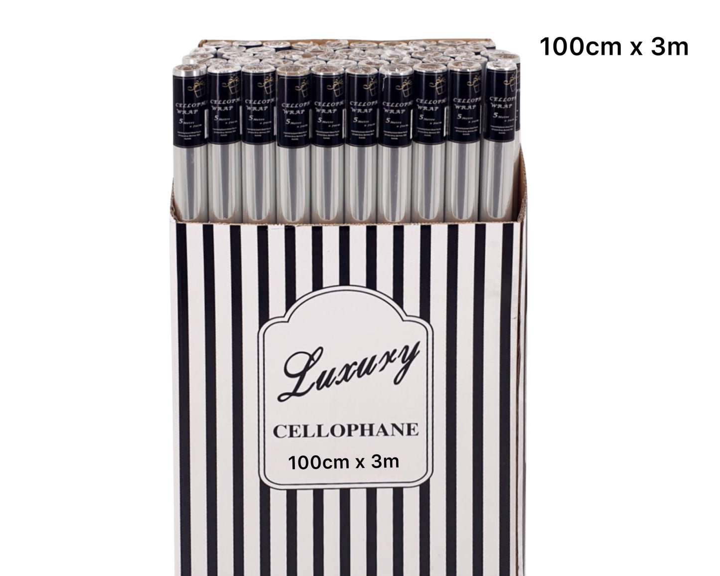 bulk 50 Cellophane 100cmx3m on 38mm Core V637-WRP34145
