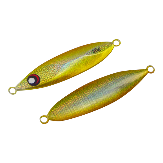 Finesse Slow Pitch Flutter Jig, 60gm, Gold Flash, 2 pack V658-93MC000362012