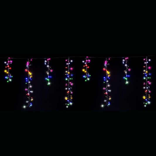 LED Dancing Cluster Icicles 9m Available in 2 Options - Multicolor (6 Colors) V720-XL1353