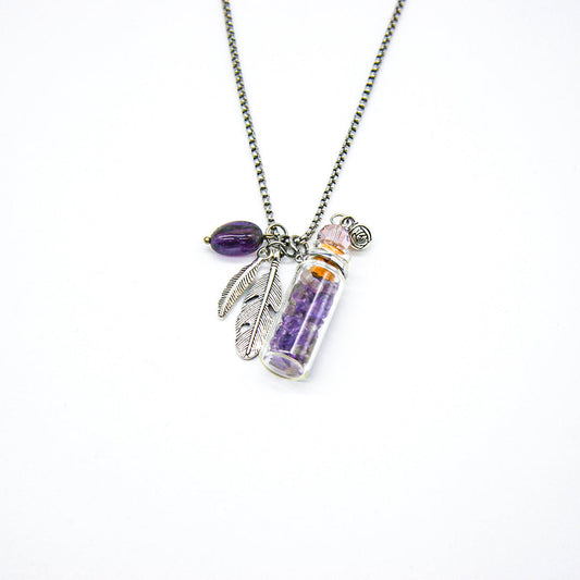 Gift Box - Crystal Bottle (Amethyst) + Purify Oil Blend V760-GBAJ - 18