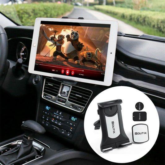 Universal Adjustable Tablet Mount Car CD Slot Holder 2in1 Fit 3.5-10.5" iPad GPS V767-MGS034