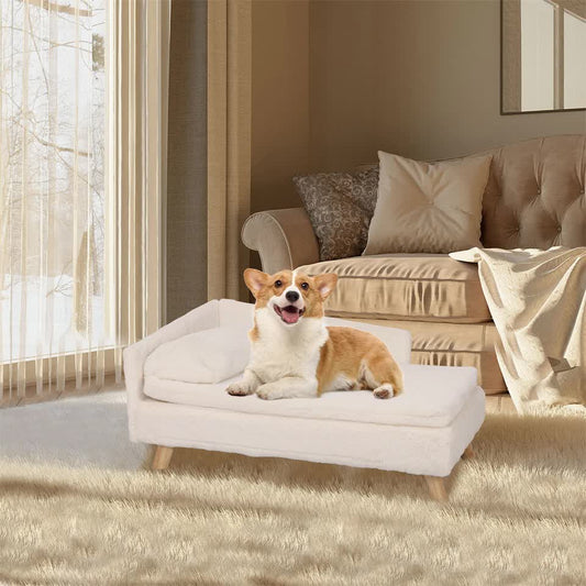 Luxurious Rectangular Pet Sofa Bed with Anti-Skid Base V767-P-XM116-M