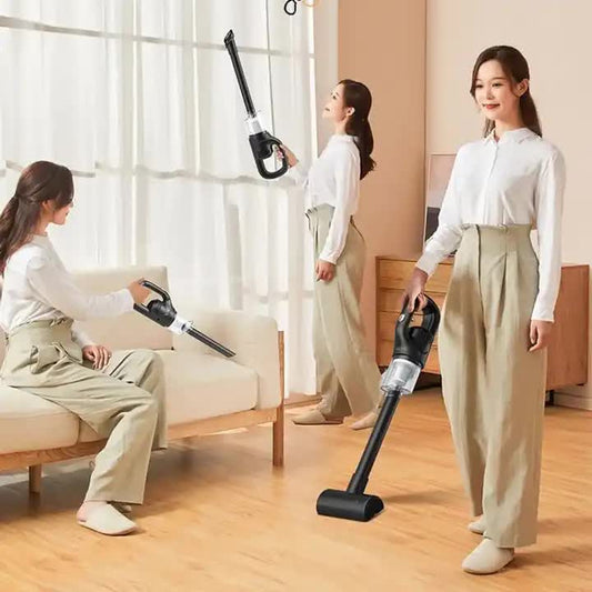 Black Portable Cordless Vacuum Cleaner - 120W, 10KPa Suction, 2000mAh Battery, Lightweight Design, with Soft V888-ELOSUNG11678