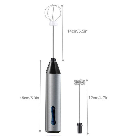 Rechargeable Electric Milk Frother, Handheld Foam Maker, Coffee Frothing Wand, Whisk for Milk, Coffee, and V888-ELOSUNG12265