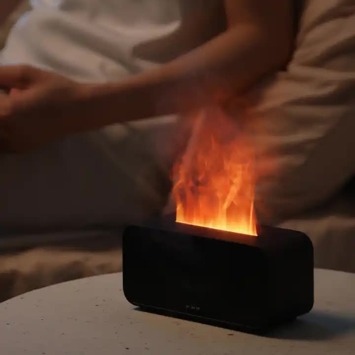 White Timing Simulation Aroma Diffuser Usb Household Flame Humidifier Aromatherapy Machine Spray Air Flame V888-ELOSUNG13174