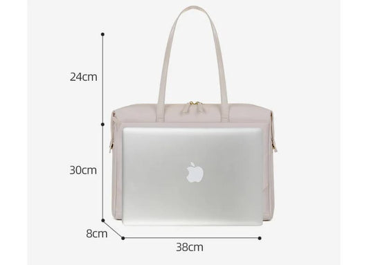 Black Women's Work Tote Bag - New Fashionable Laptop Bag, Large Capacity Business Briefcase, Commute & Office V888-ELOSUNG13203
