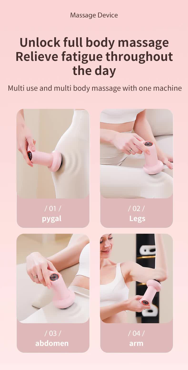 White Portable Electric Body Sculpting Massager - Slimming and Relaxation Tool V888-ELOSUNG16244