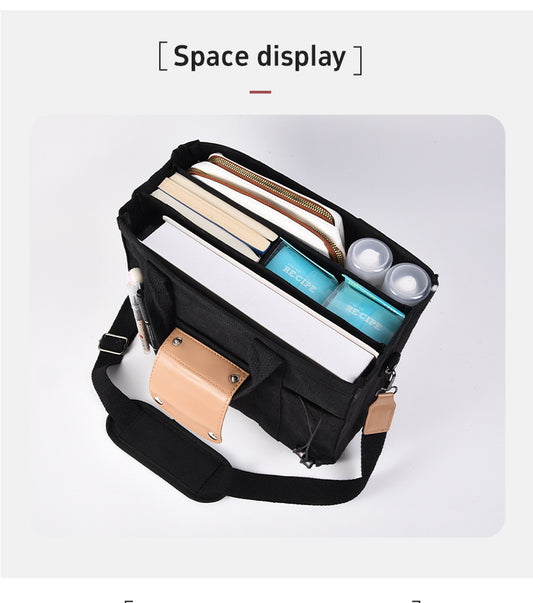 Black Large Capacity Multi-Compartment Tote Bag - Stylish and Versatile for Women, Ideal for Organizing V888-ELOSUNG17064