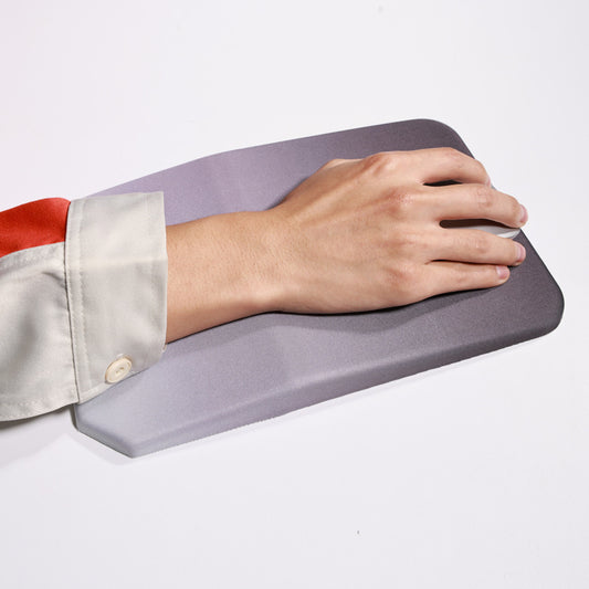 Gradual Pink Ergonomic PU Anti-Slip Mouse Pad with Wrist Support - Rectangular Gradient Desk Mat for Gaming V888-ELOSUNG17748