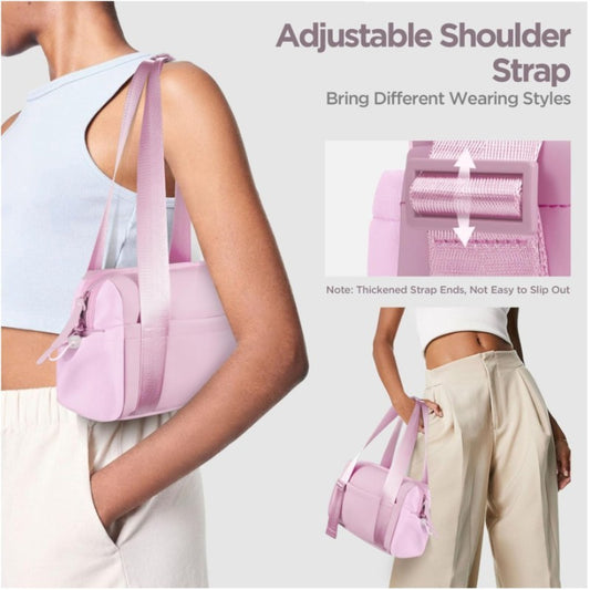 Stylish Black Mini Gym Bag & Travel Tote - Compact Duffel with Wet Pocket, Luggage Sleeve & Multiple V888-ELOSUNG18216