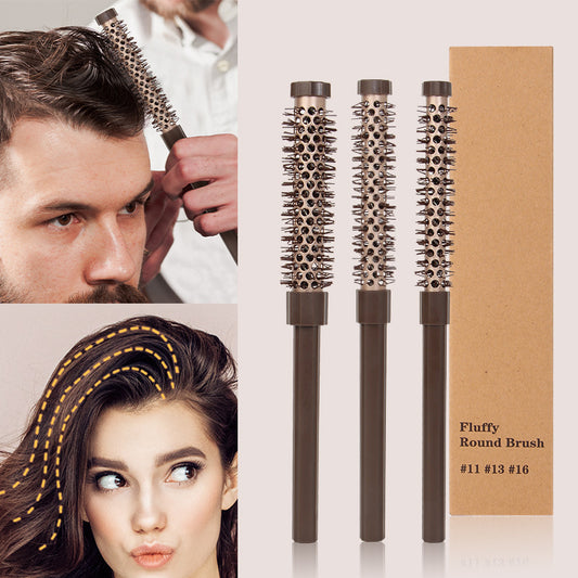 Fluffy Round Hair Brush Set #11 #13 #16 - Volumizing Ceramic Styling Tools for Salon-Perfect Blowouts V888-ELOSUNG18246