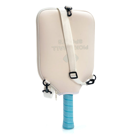 SA04 Beige Neoprene Pickleball Paddle Cover (racket not included) - Protective Crossbody Bag with Adjustable V888-ELOSUNG18483