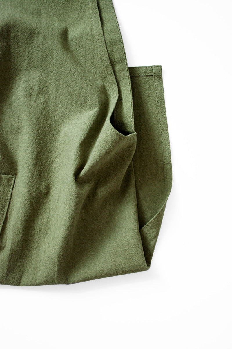 Black Cotton Linen H-Back Apron - Solid Color Kitchen Cooking Apron with Pocket V888-ELOSUNG21366