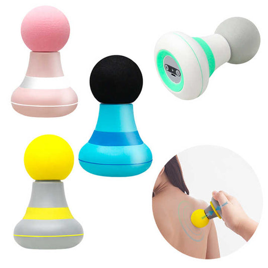 2 Pcs Grey And Green Mini Massage Gun - 6-Speed Muscle Relaxer, USB Rechargeable, Portable Fascia Massager V888-ELOSUNG21837