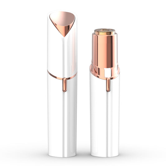 White Mini Lipstick Electric Shaver - USB Rechargeable Facial Hair Remover V888-ELOSUNG22782