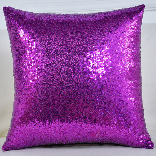 Shiny Sequin Pillowcase - Single-sided gorgeous pillowcase (Purple pair: 45x45cm) V888-ELOSUNG22895