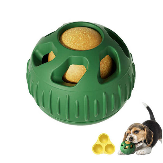 Blue Ball and Black Mold Pet Treat Dispensing Ball and Molding Set - Silicone Dog Chew Toy for Teeth Cleaning V888-ELOSUNG23552