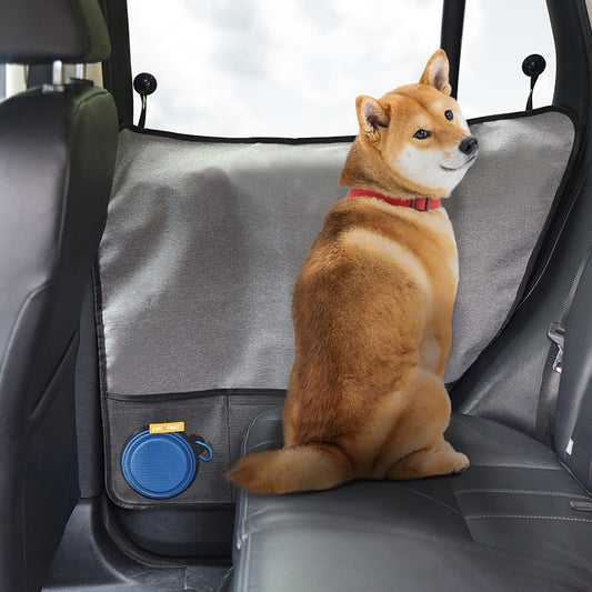 Pet Car Door Protector with Storage Pocket - 77x64cm Grey V888-ELOSUNG25088