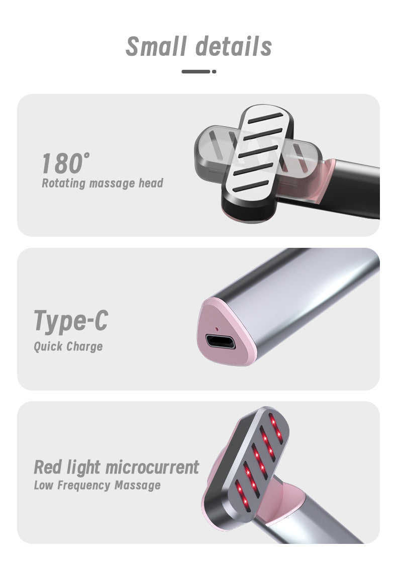 Rose Gold Anti-Aging Eye Care Device - 42 degrees C Heat, Red Light, High-Frequency Vibration V888-ELOSUNG26284