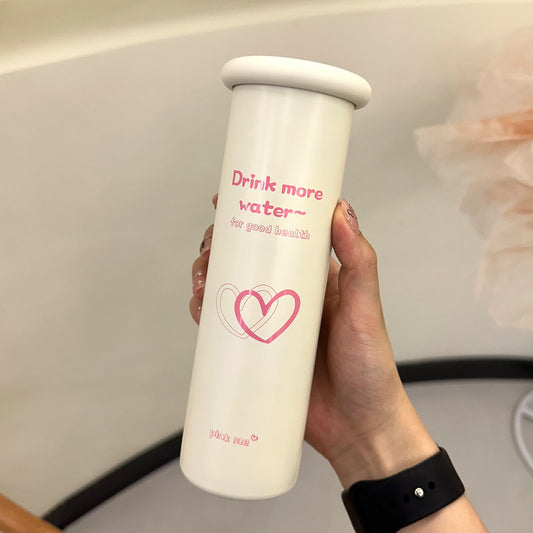 Mini Insulated Coffee Cup - 316 Stainless Steel, Portable & Stylish - Pink love (300ml) V888-ELOSUNG26416