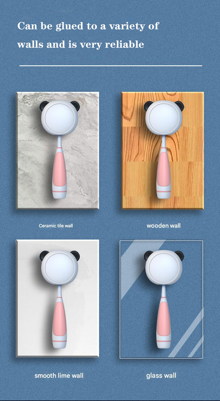 Cute UV Toothbrush Sanitizer Holder - Wall Mounted, Portable for Travel (Black ears bear) V888-ELOSUNG26876