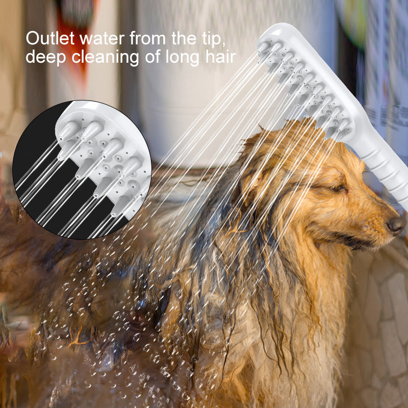 Handheld Pet Grooming Shower Sprayer - With Comb Teeth Hose & Adapters V888-ELOSUNG26903