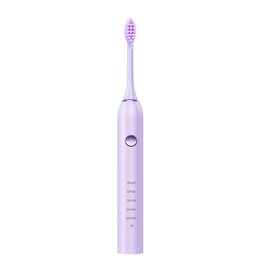 Advanced Sonic Toothbrush: 5 Cleaning Modes, 2-Min Timer, USB Fast Charge, Purple (4 brush heads + bracket + V888-ELOSUNG26976