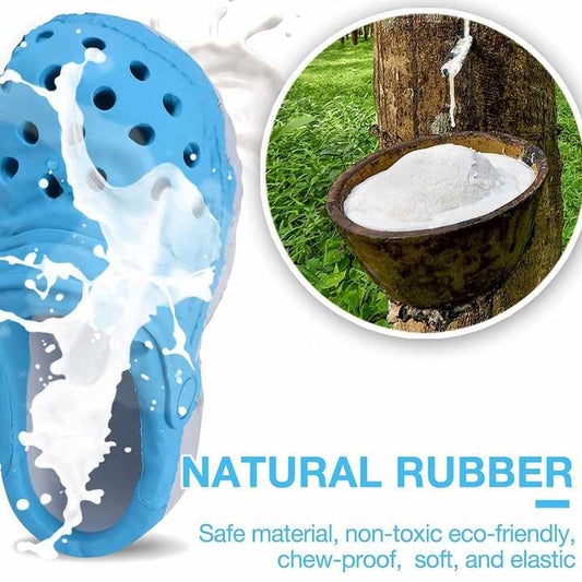 Size L Blue Tough Slipper Dog Chew Toy - Natural Rubber Treat Dispenser & Teeth Cleaner for Interactive Play V888-ELOSUNG27313