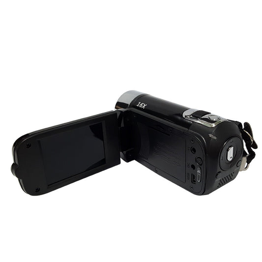 Black Capture Life's Moments: HD 1080P Digital Camcorder - 16MP Photos, 16X Digital Zoom, 2.7" LCD Screen V888-ELOSUNG27402