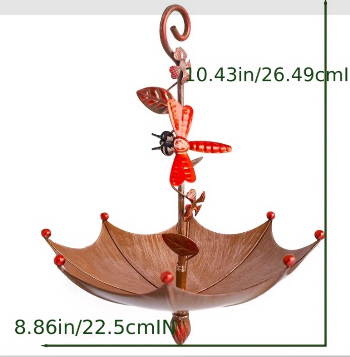 Nectar Charming Hanging Umbrella Bird Feeder - Decorative Outdoor Garden Accent V888-ELOSUNG28021