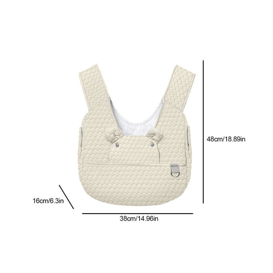 Beige Cozy Quilted Pet Carrier Backpack - Front Pack Sling for Cats & Small Dogs - Travel & Outdoor V888-ELOSUNG28841
