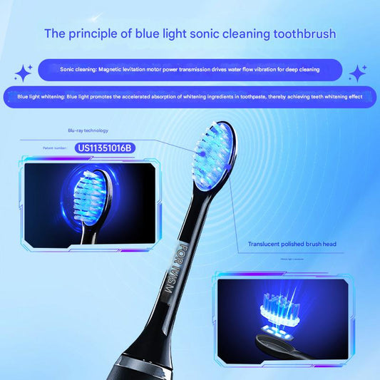 LED Sonic Electric Toothbrush - 2-in-1 Cleaning & Whitening, 4 Modes(white) V888-ELOSUNG29205