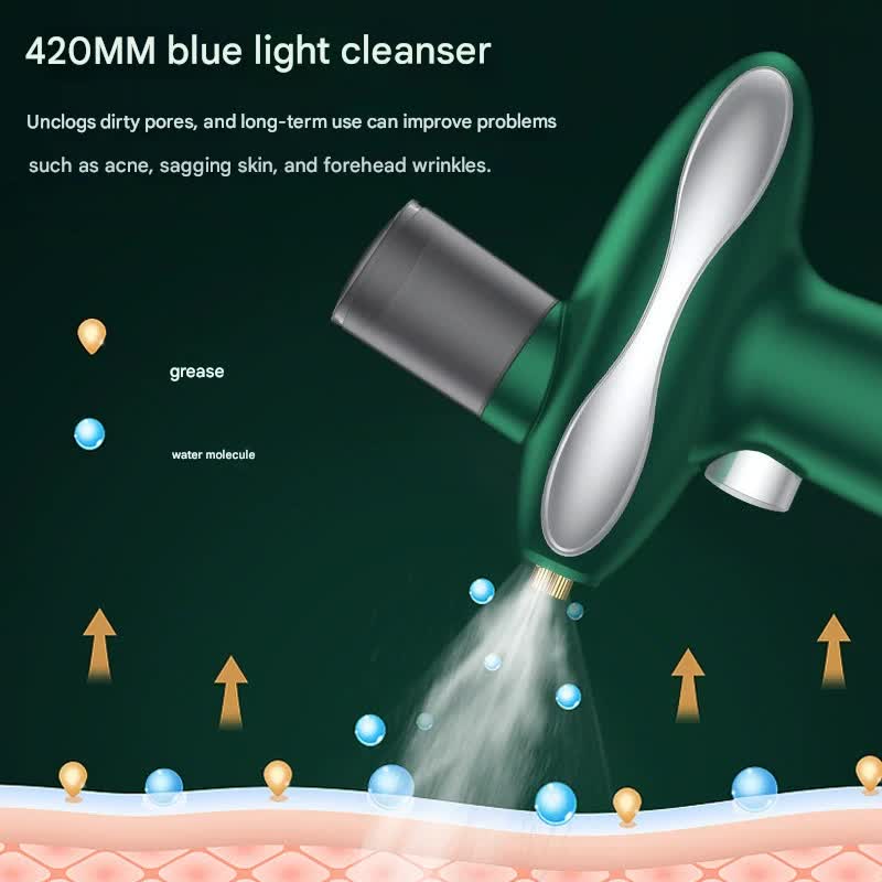 Portable Nano Facial Steamer & Oxygen Sprayer with Red/Blue Light Therapy(white) V888-ELOSUNG29207
