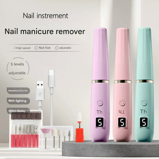 Portable Electric Nail Drill Machine Kit - 18000 RPM, 5-Speed, USB-C Rechargeable with LED Display(Green) V888-ELOSUNG29214