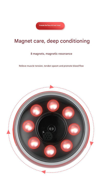 Smart Electric Cupping & Gua Sha Massager with Red Light Therapy & Magnetic Stones - 5 Levels, V888-ELOSUNG29897