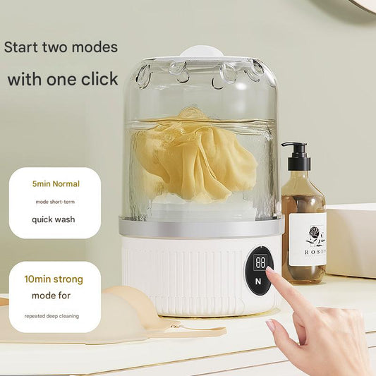 Blue Travel-Friendly Mini Washing Machine - USB Powered, Automatic, for Small Loads V888-ELOSUNG31131