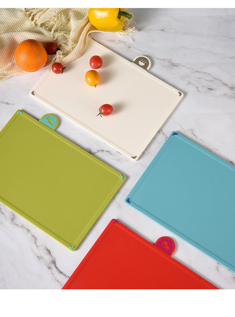 Coloerful 4-Piece Colour-Coded Index Cutting Board Set with Storage Stand - Food-Safe PP, Non-Slip, Easy V888-ELOSUNG32075