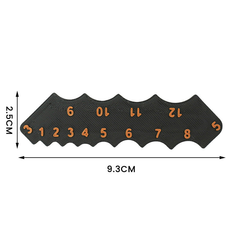 2 Pcs Black Precision Fillet Radius Gauge - Compact Plastic Arc & Corner Measurement Tool R1-R12mm V888-ELOSUNG32309