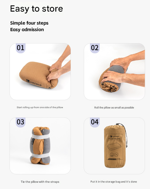 Purple Reversible Memory Foam Travel Pillow - All-Season Comfort Neck Support for Deep Sleep & Portability V888-ELOSUNG32564