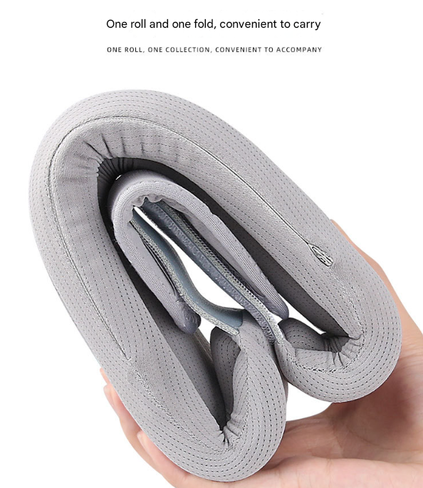 Grey Ergonomic Neck Support Brace - Adjustable Soft Cervical Collar for Posture Correction V888-ELOSUNG32780