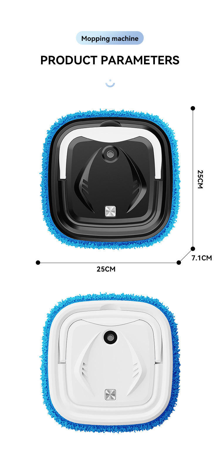 White Smart Robotic Floor Mop with Humidifier Spray - Ultra-Slim Automatic Wet & Dry Floor Cleaner V888-ELOSUNG32903