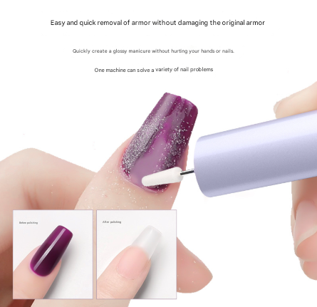 Purple Professional Electric Nail File Kit - Portable USB-C Rechargeable Manicure Drill with 6 Speeds & 5 V888-ELOSUNG32924
