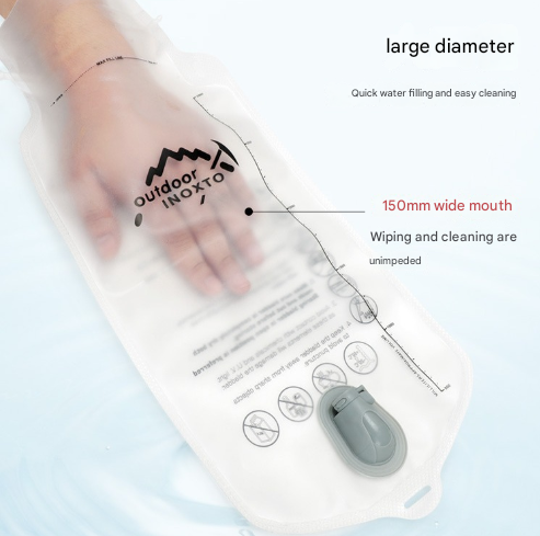 1.5L White Hydration Bladder - Foldable Water Bag for Cycling, Running, Hiking, and Outdoor Sports V888-ELOSUNG33019