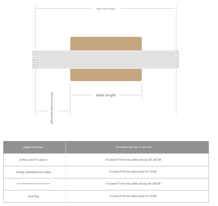 Magpie American Retro Jacquard Embroidered Table Runner - Light Luxury Table Mat 30cm x 180cm with Tassels V888-ELOSUNG33238