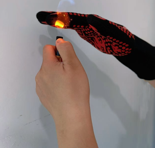 Black a Pair Of Extreme Heat Resistant BBQ Gloves (500 degrees C) - Aramid Fiber with Non-Slip Silicone Grip V888-ELOSUNG33920