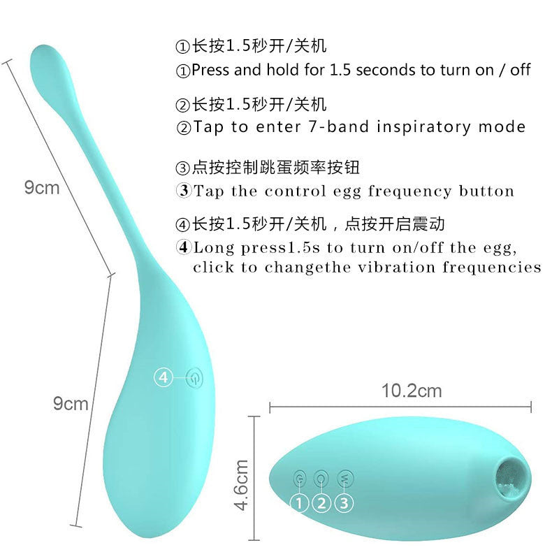 Green PulseWave Waterproof Clitoral Sucker & Vibrating G-Spot Teaser - 7 Suction Modes, USB Rechargeable V888-ELOSUNG34010